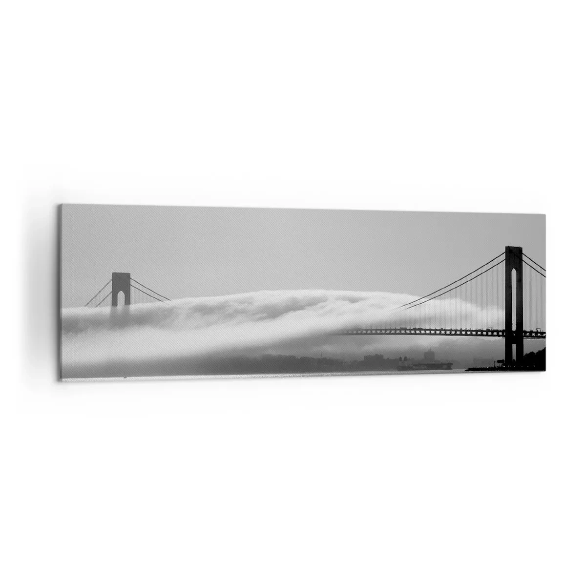 Canvastavla - Bild på duk - Passera Golden Gate - 160x50 cm