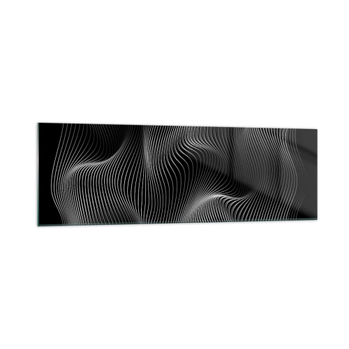 Glastavla - Bild på glas - Ljusets dans i rymden - 160x50 cm