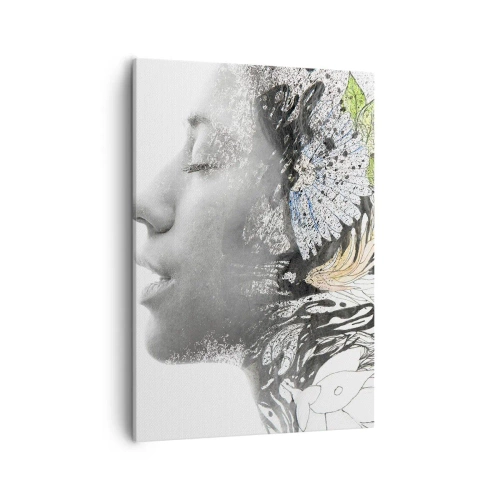 Canvastavla - Bild på duk - Doppad i naturen - 50x70 cm