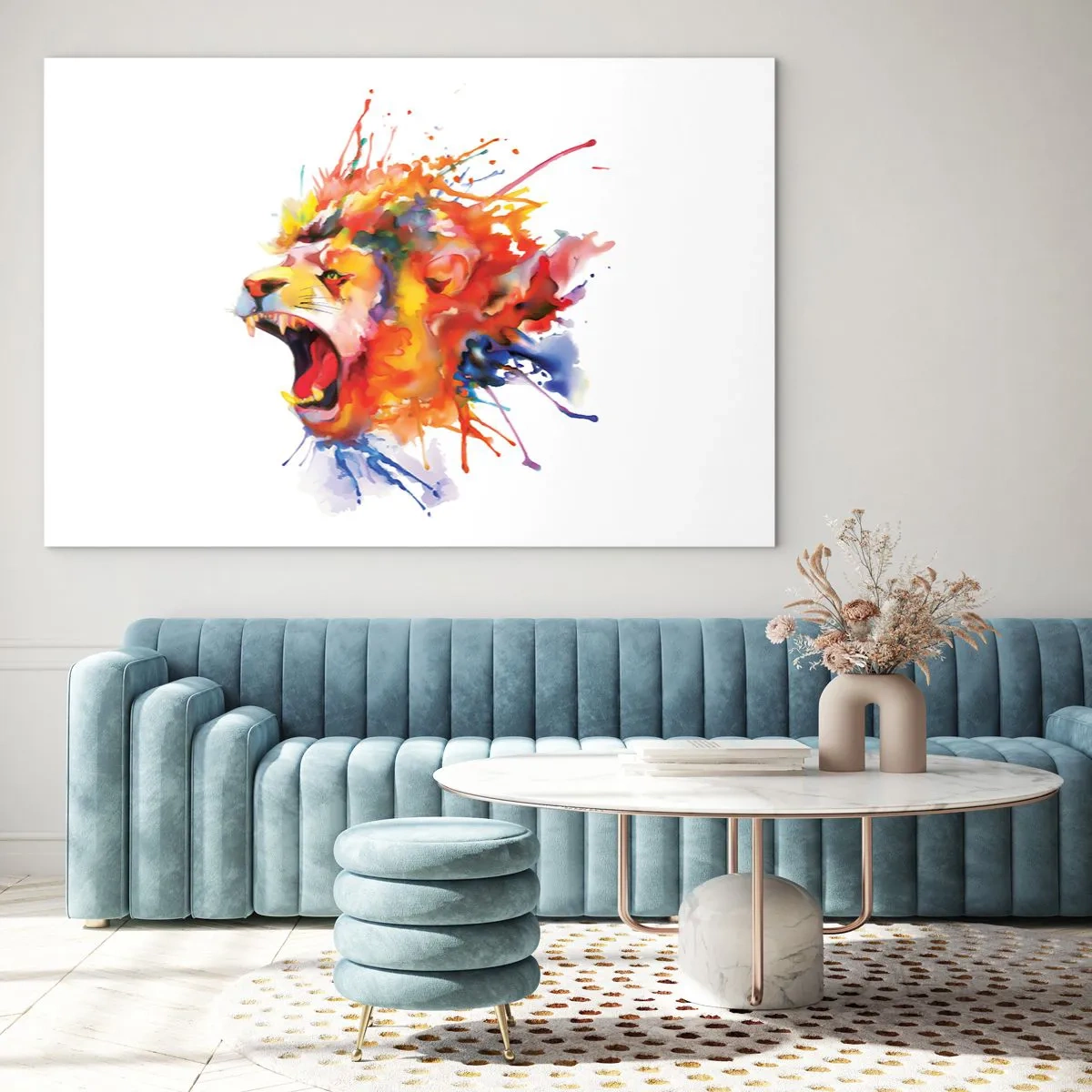 Glastavla - Bild på glas - Explodera med ilska - 120x80 cm