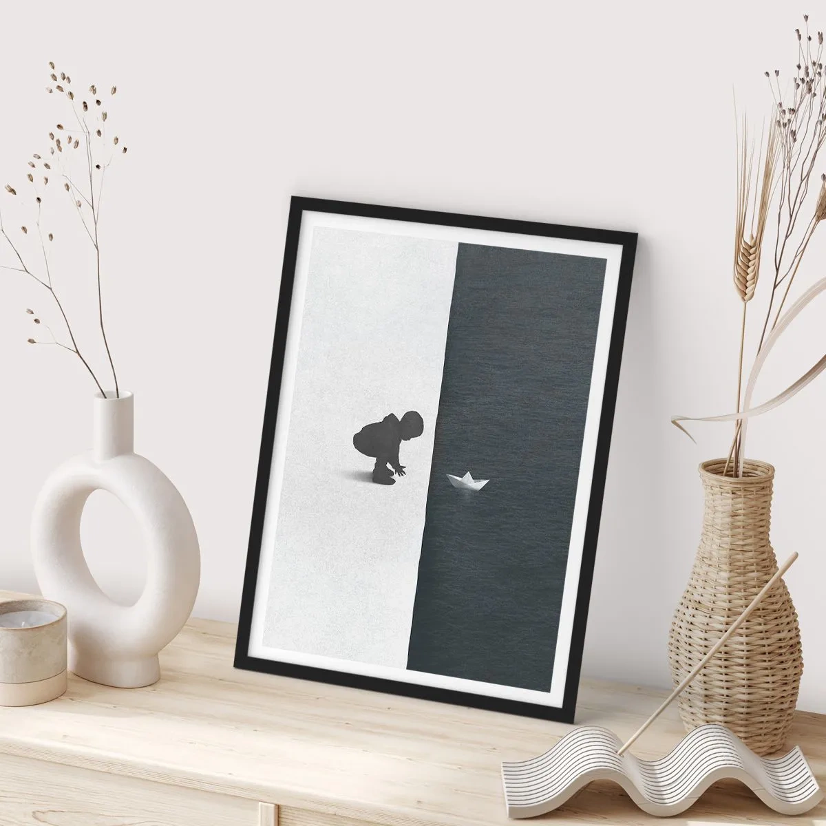 Affisch i svart ram - En stor expedition - 40x50 cm