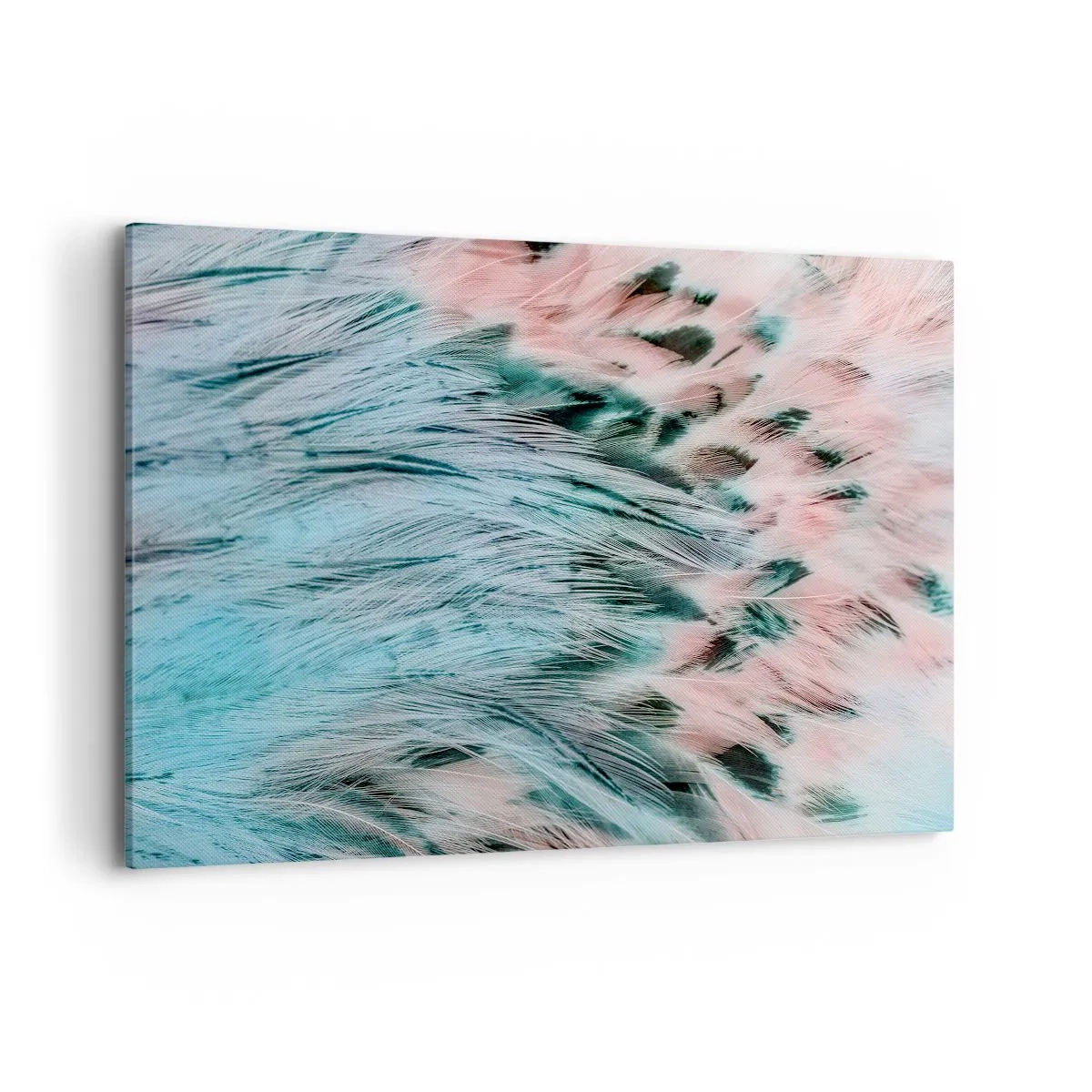 Canvastavla - Bild på duk - Safir-rosa dun - 100x70 cm