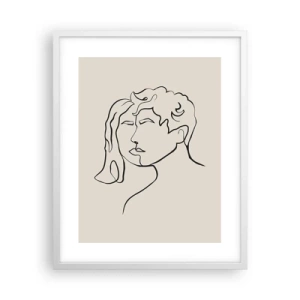 Affisch i vit ram - Och enighet har blivit - 40x50 cm