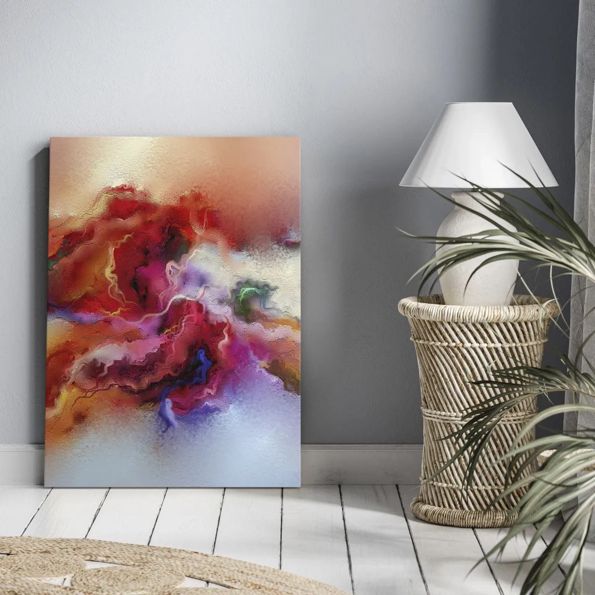 Canvastavla - Bild på duk - Fåna drömmarna - rök - 50x70 cm
