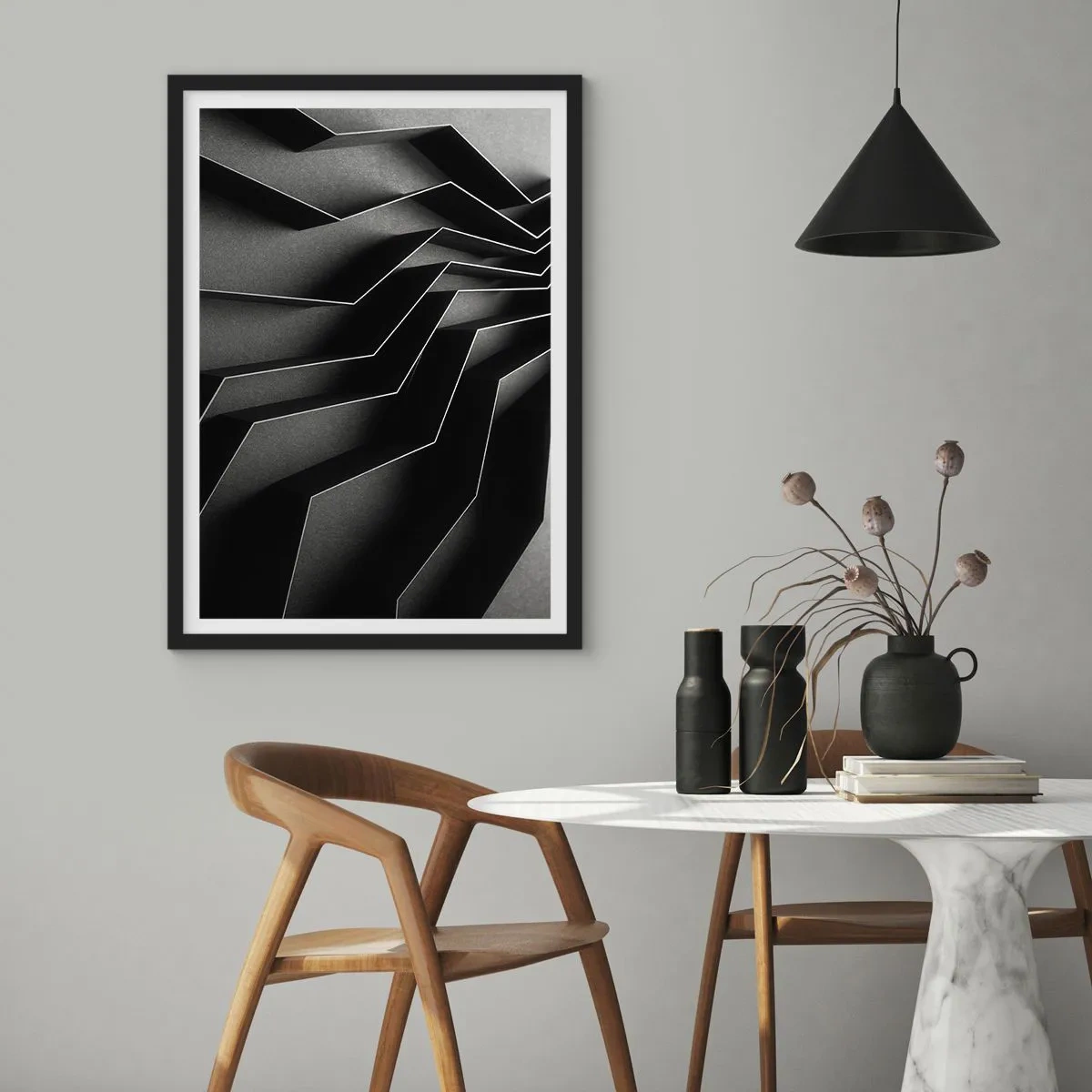 Affisch i svart ram - Rumslig ordning - 61x91 cm