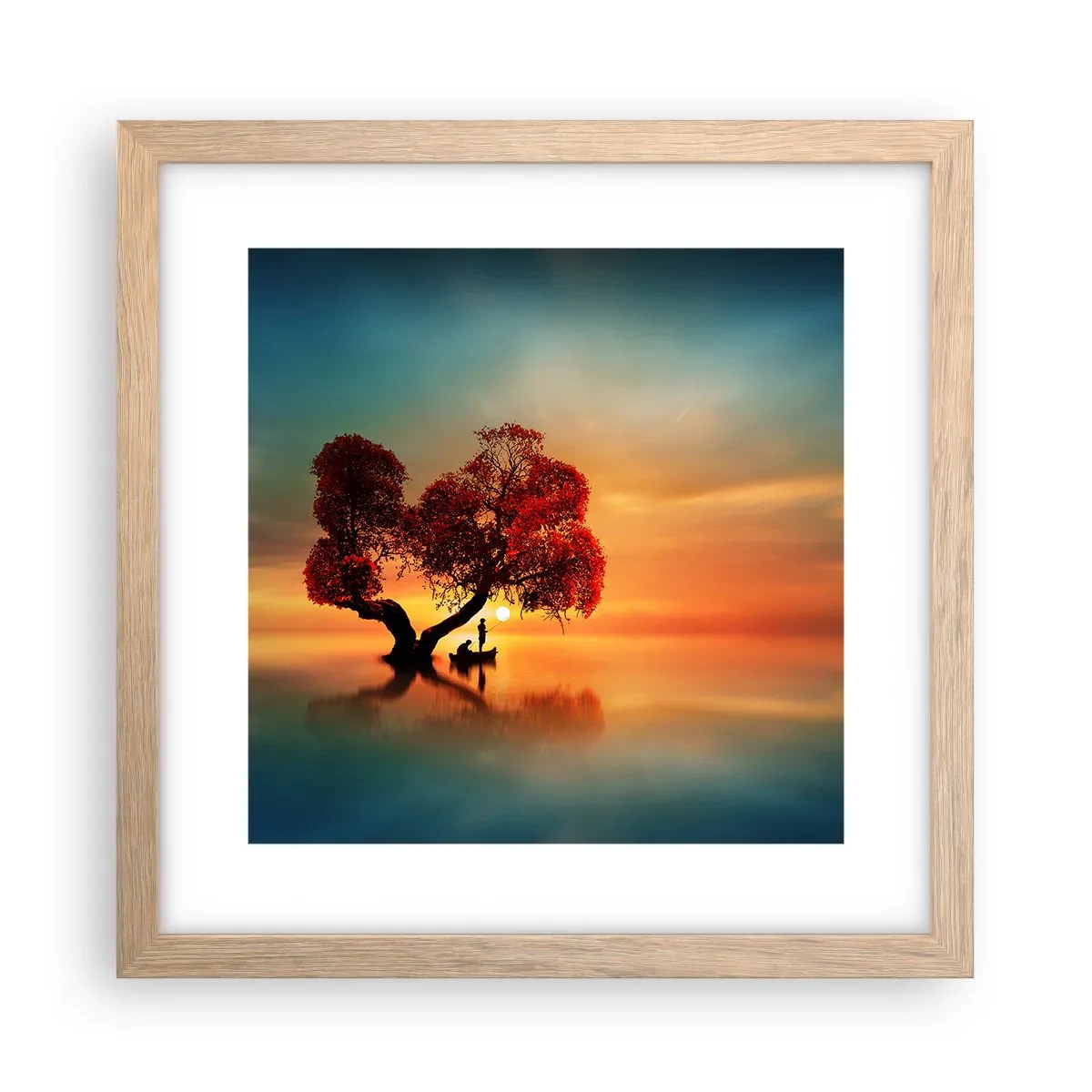 Affisch i ram av ljusek - Avlägsen tystnad - 30x30 cm