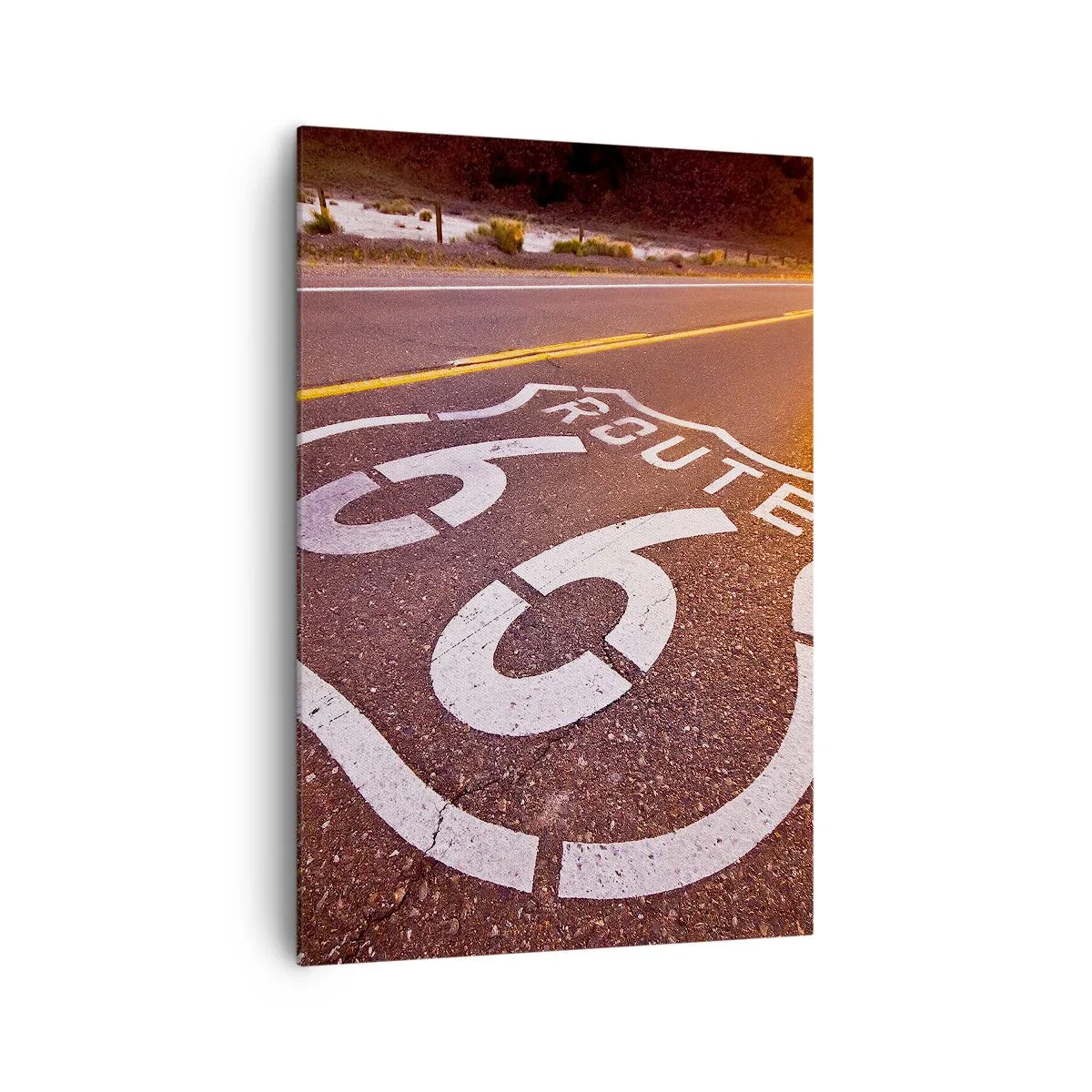 Canvastavla - Bild på duk - Den kända Route 66 - 70x100 cm