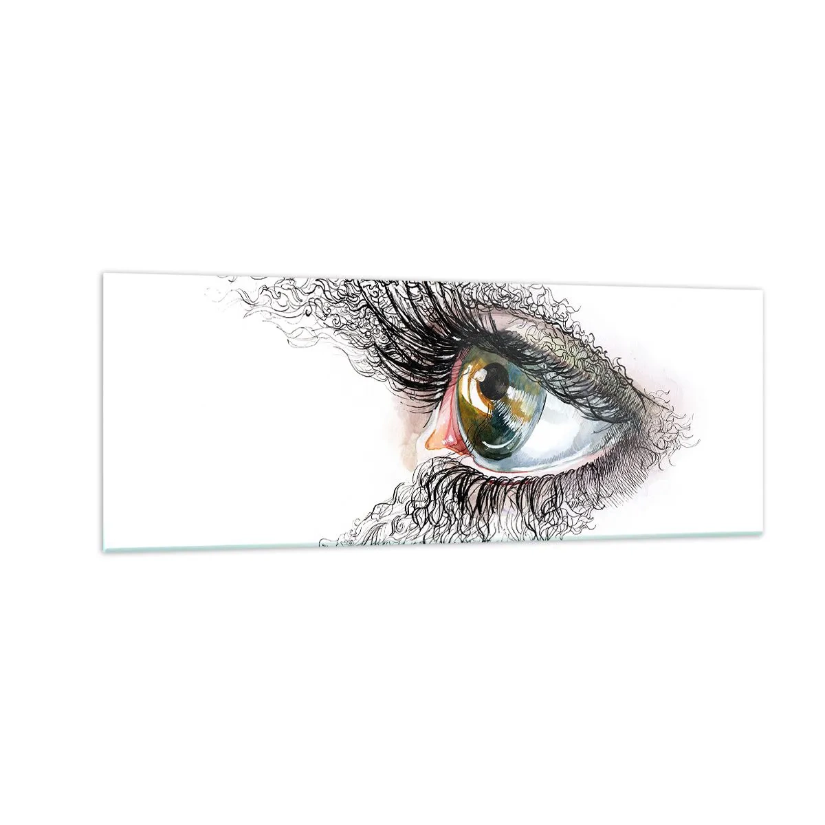Glastavla - Bild på glas - Titta rakt in i själen - 140x50 cm