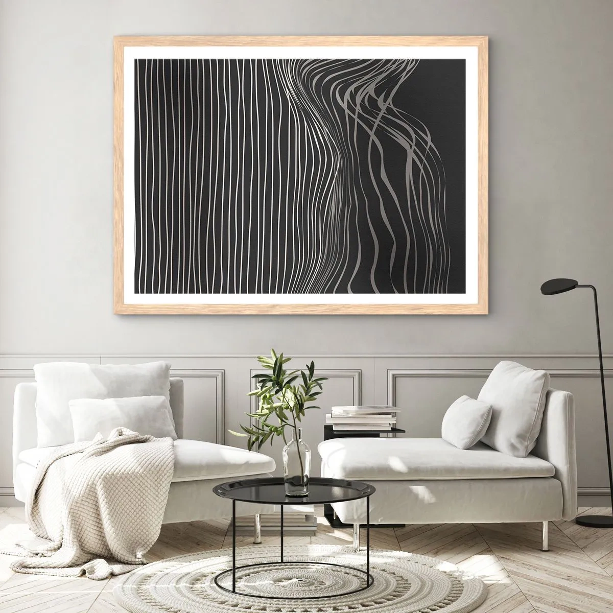 Affisch i ram av ljusek - Rytm och accent - 91x61 cm