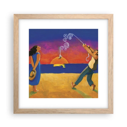 Affisch i ram av ljusek - Mer än en stjärna från himlen - 30x30 cm