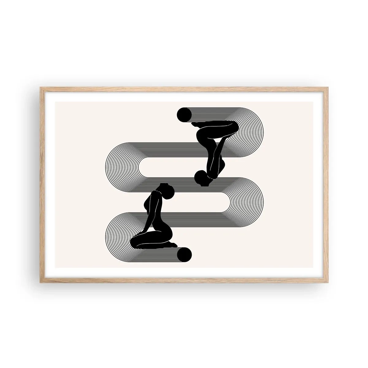 Affisch i ram av ljusek - Sensuell symmetri - 91x61 cm