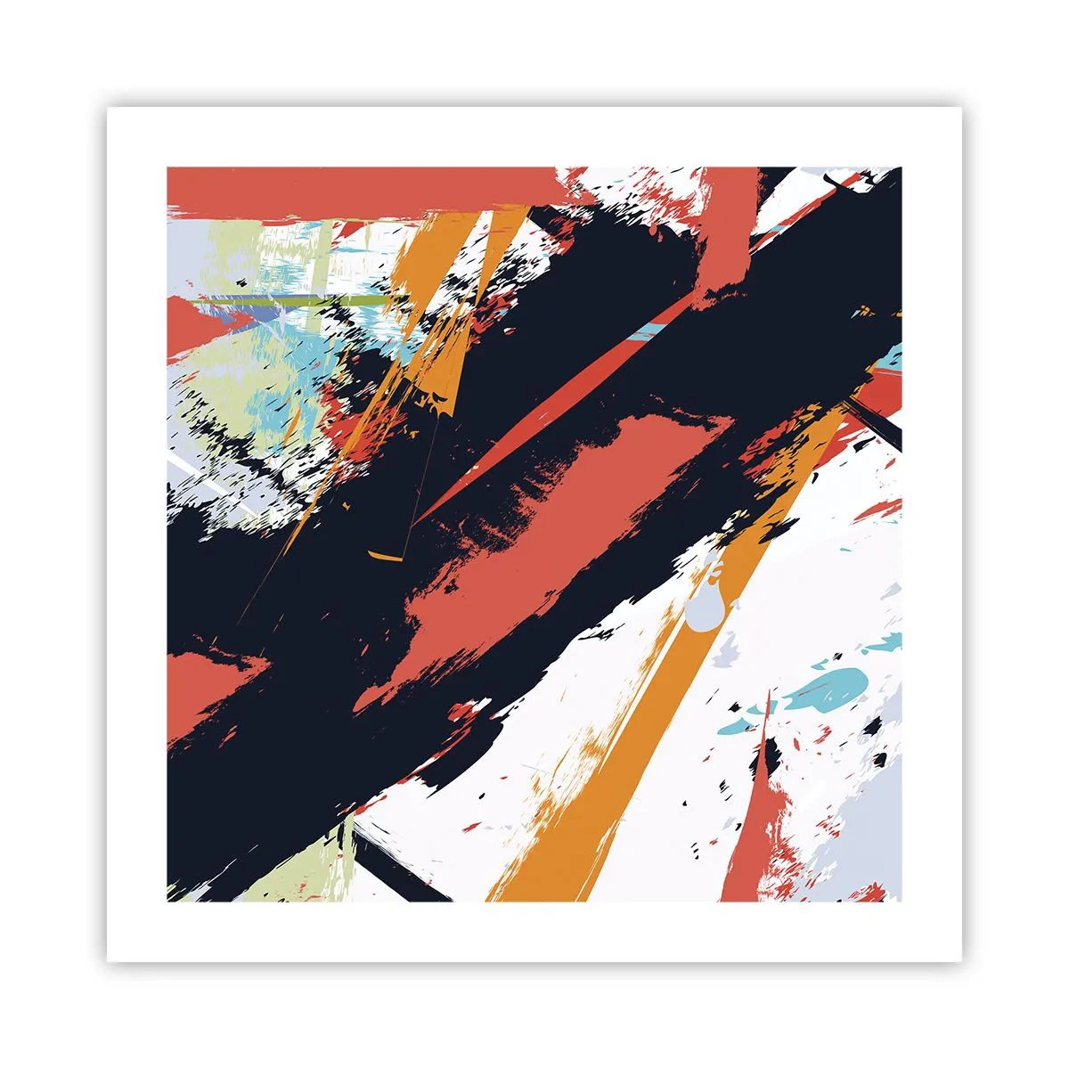 Affisch - Dynamisk komposition - 50x50 cm