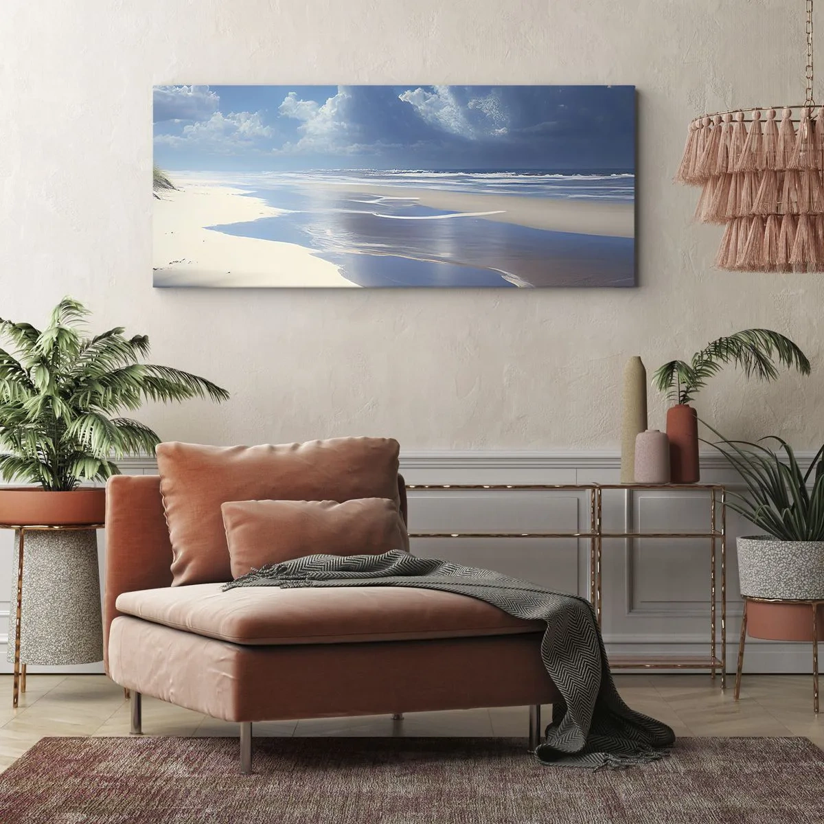 Canvastavla - Bild på duk - Semester i paradiset - 160x50 cm