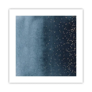 Affisch - Komposition – blåa faser - 40x40 cm