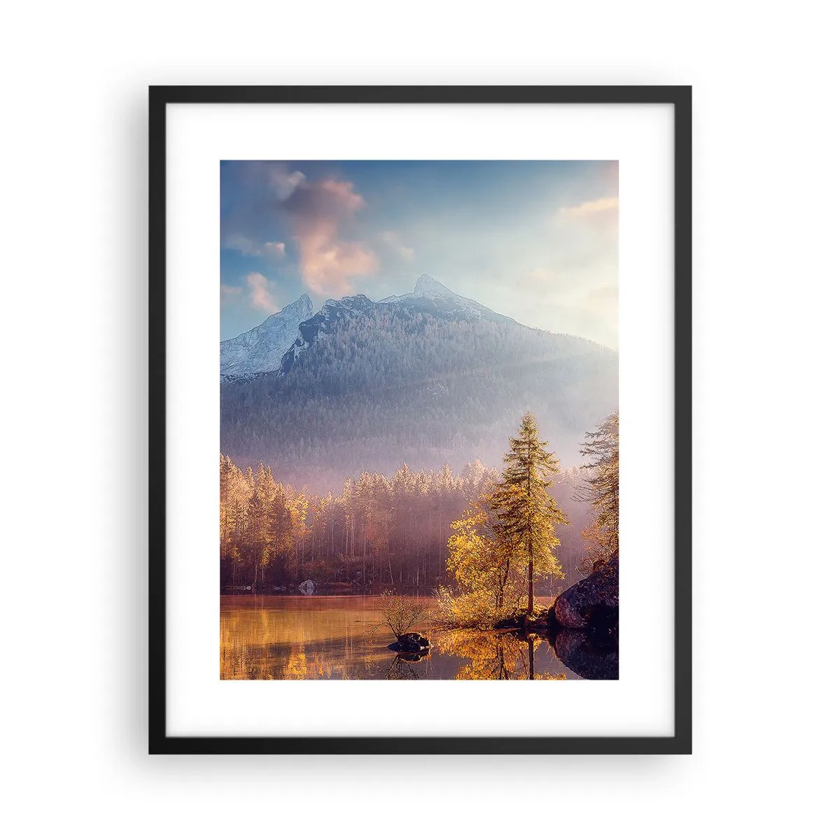 Affisch i svart ram - I berg och dalar - 40x50 cm