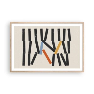 Affisch i ram av ljusek - Domino - komposition - 91x61 cm