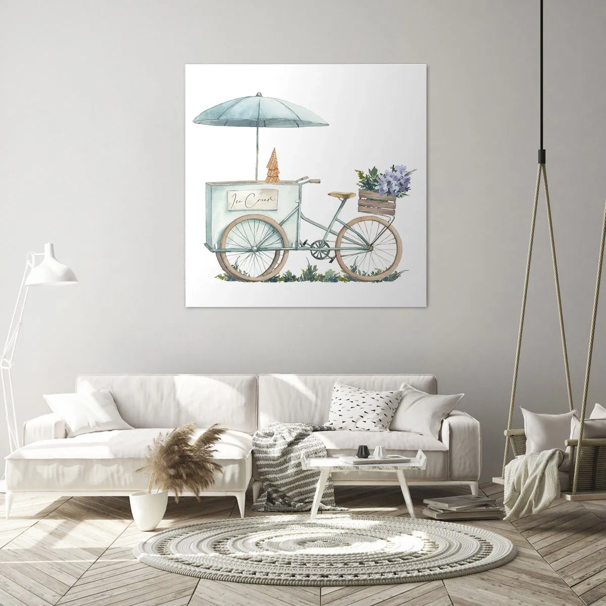 Canvastavla - Bild på duk - Sött minne av sommaren - 70x70 cm