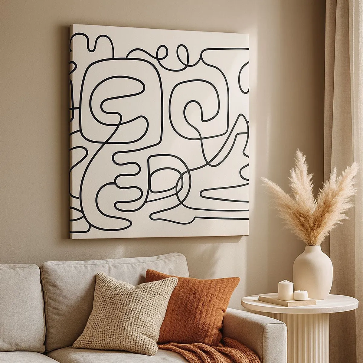 Canvastavla - Bild på duk - Följ spåret - 30x30 cm