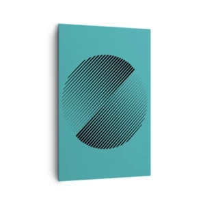 Canvastavla - Bild på duk - Cirkeln - en geometrisk variation - 80x120 cm