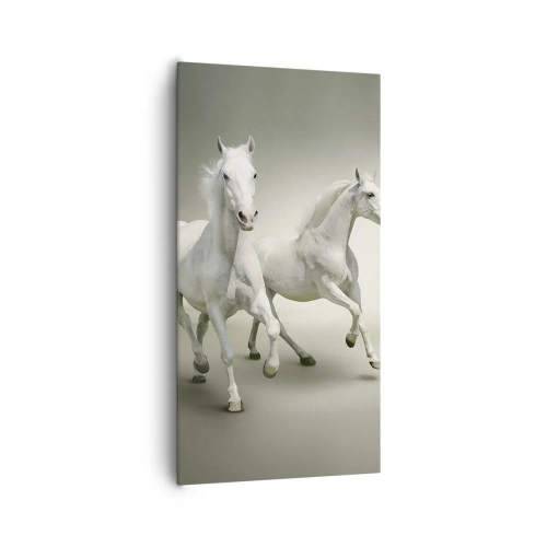 Canvastavla - Bild på duk - White power! - 65x120 cm