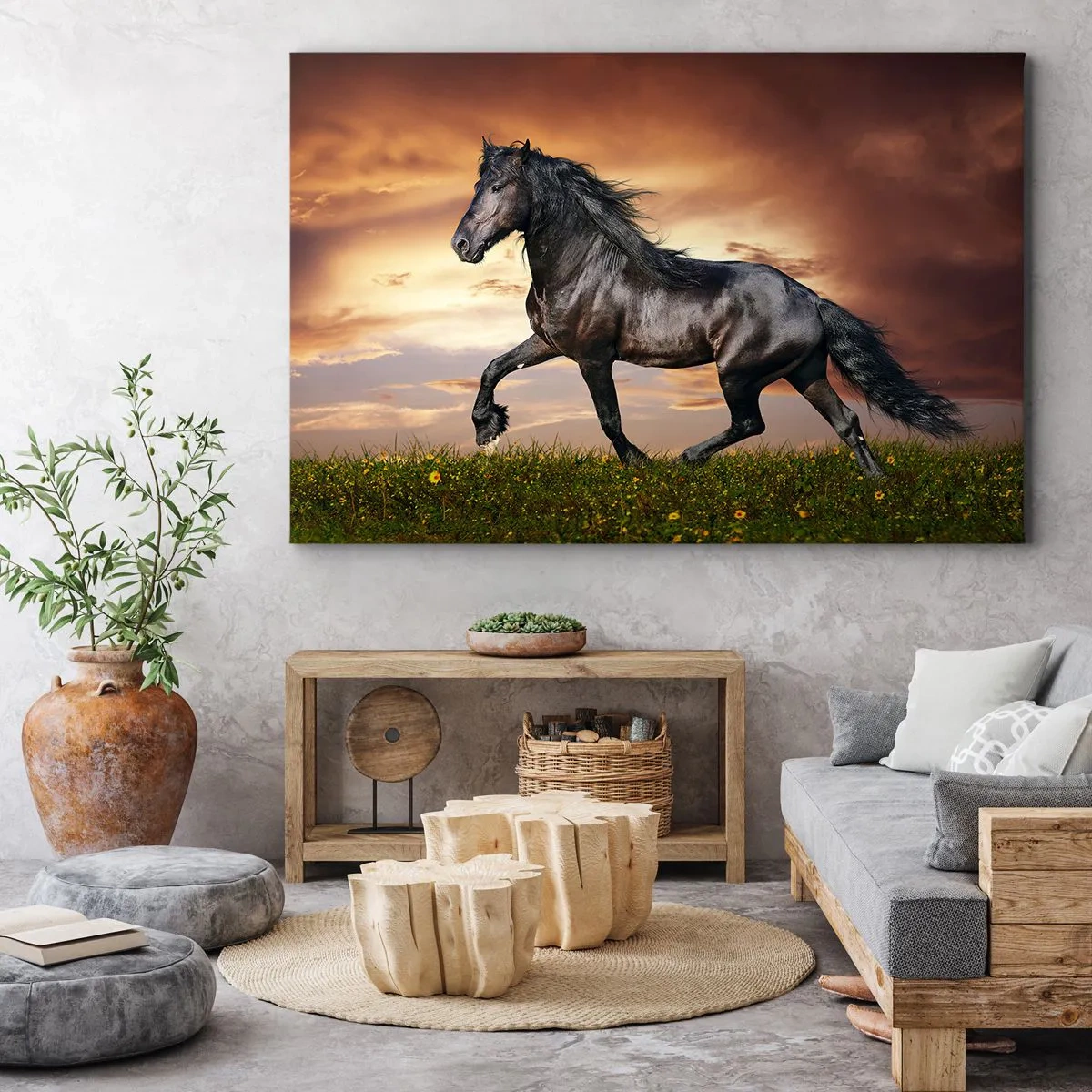 Canvastavla - Bild på duk - Svarta prinsen - 100x70 cm