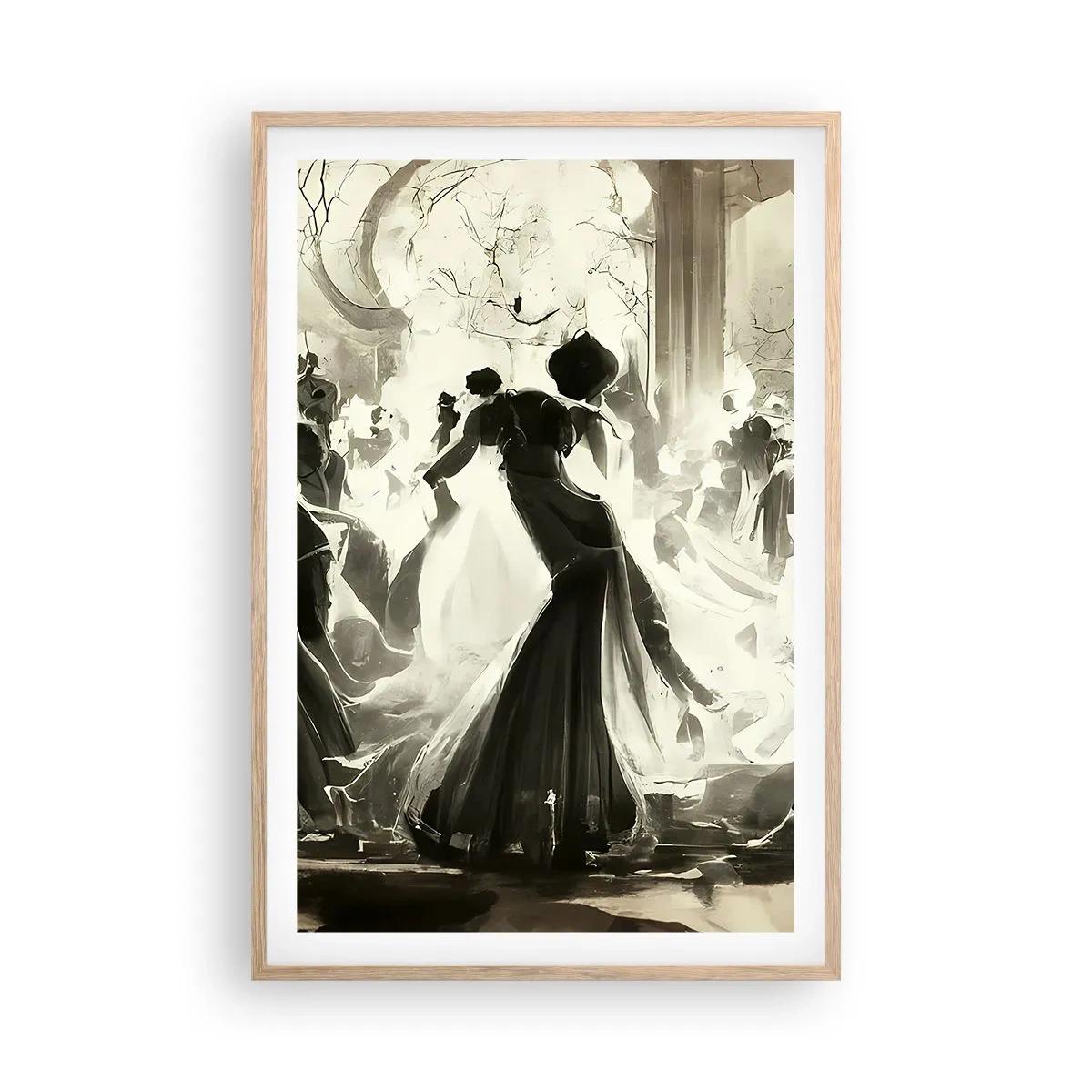 Affisch i ram av ljusek - Stor maskerad - 61x91 cm