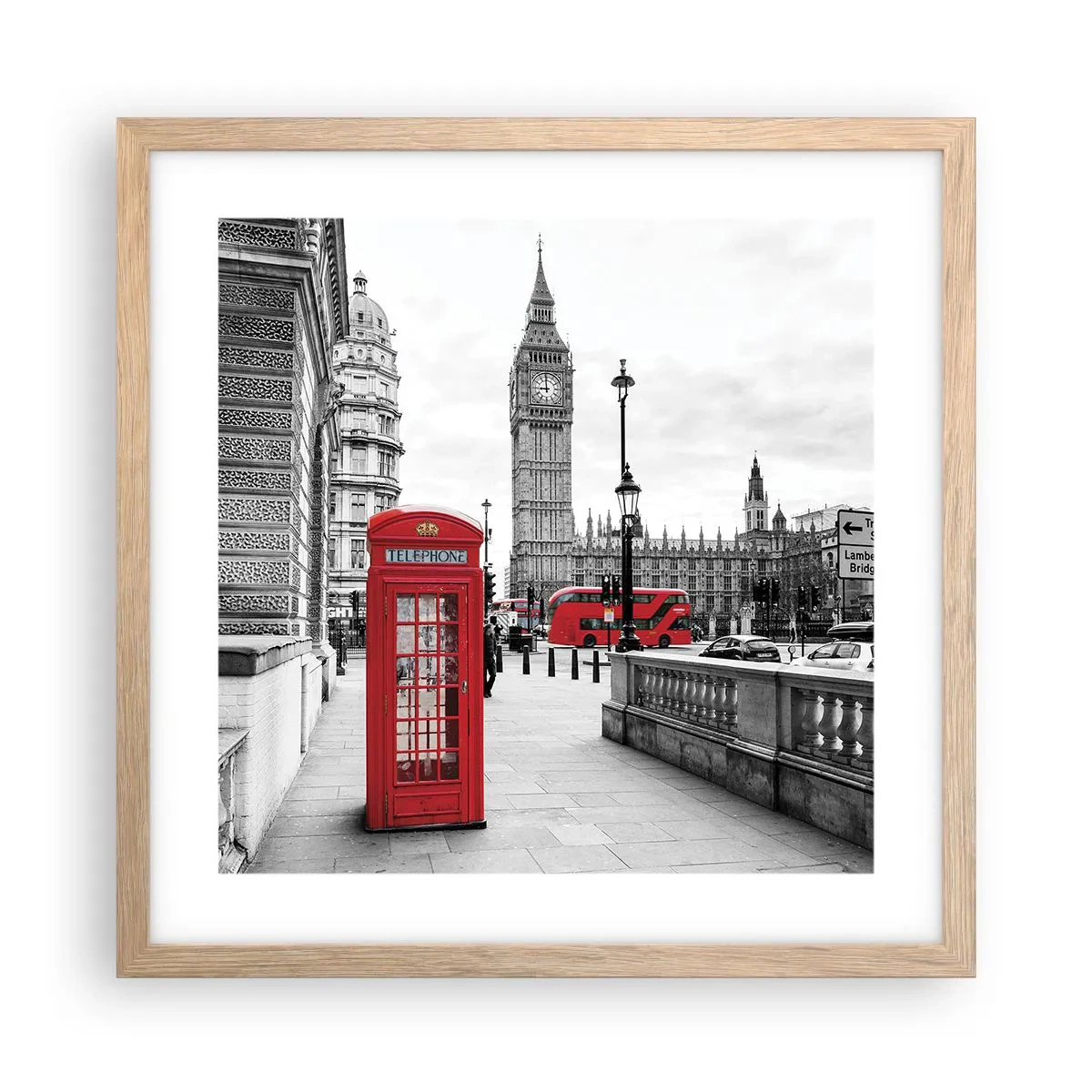 Affisch i ram av ljusek - London utan tvekan - 40x40 cm