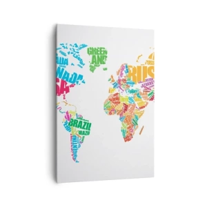 Canvastavla - Bild på duk - Jag vill lära känna alla - 70x100 cm