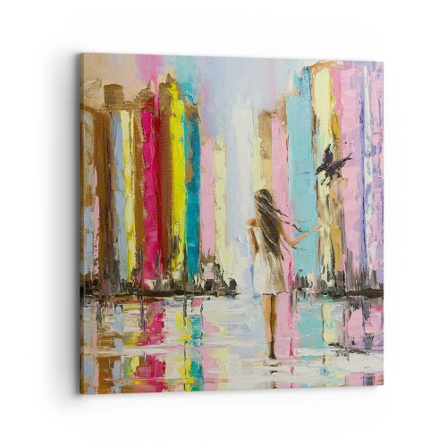 Canvastavla - Bild på duk - Kom med mig - 70x70 cm