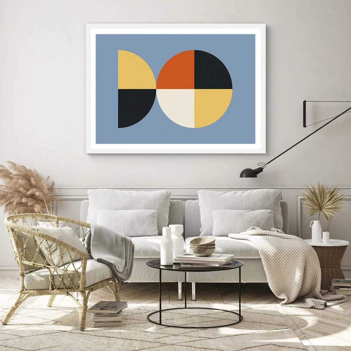 Affisch i vit ram - Titta och räkna - 70x50 cm