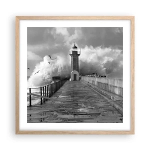 Affisch i ram av ljusek - Orädd  - 50x50 cm