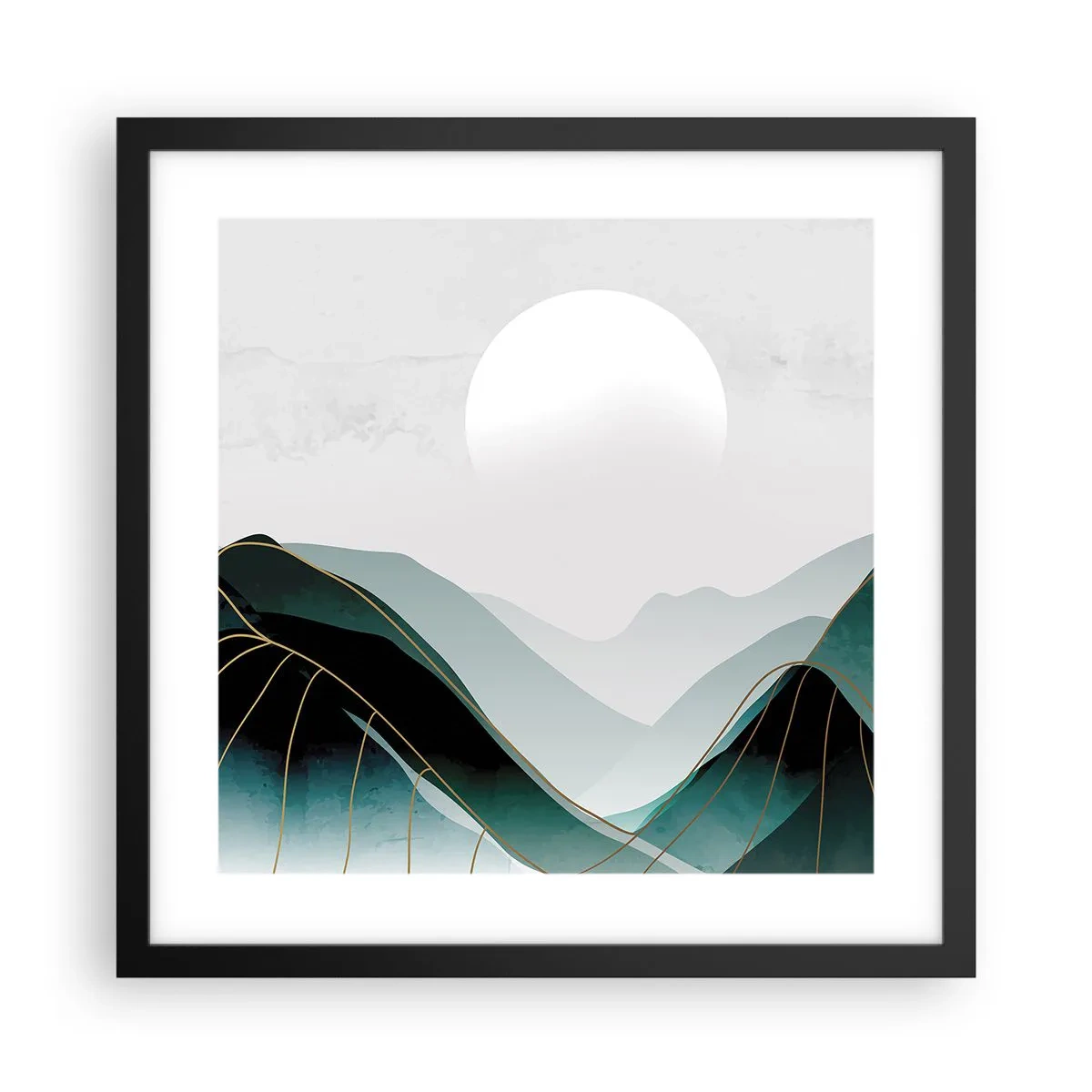 Affisch i svart ram - I fullt majestät - 40x40 cm