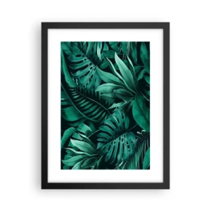 Affisch i svart ram - Tropiska grönskans djup - 30x40 cm