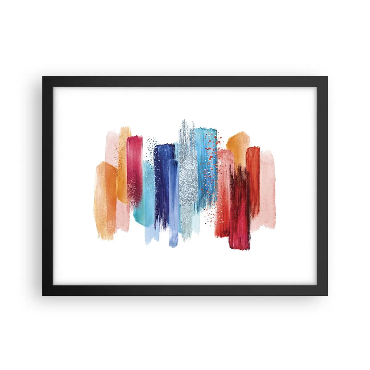 Affisch i svart ram - Upp och ner - 40x30 cm
