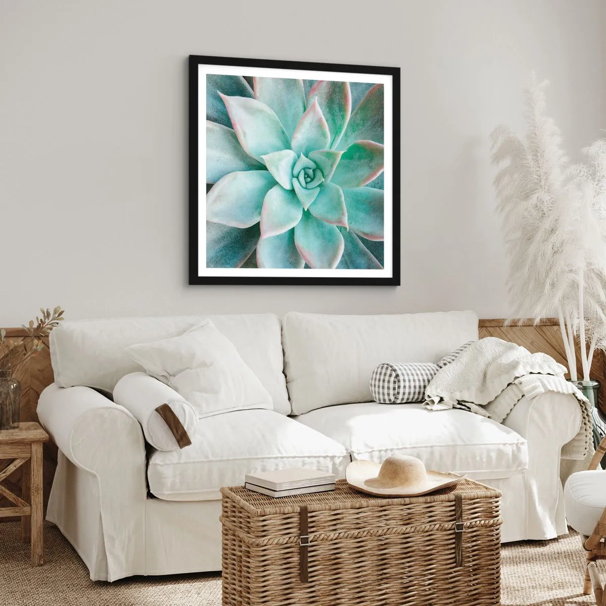 Affisch i svart ram - Öknens hjärta - 60x60 cm