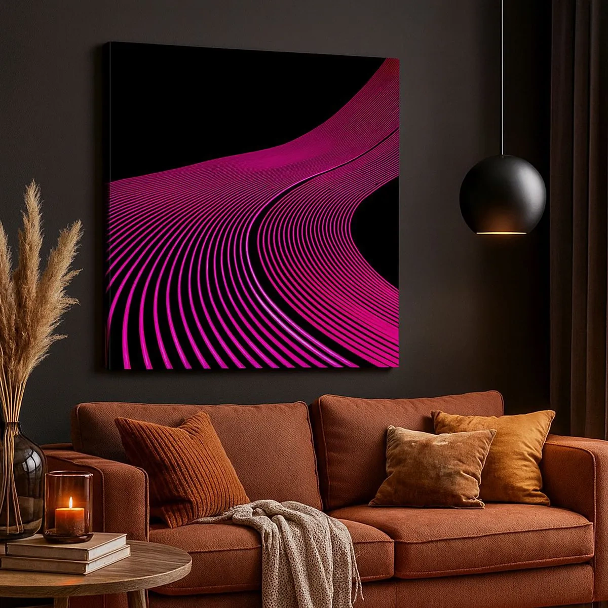 Canvastavla - Bild på duk - Ljusets allé - 30x30 cm