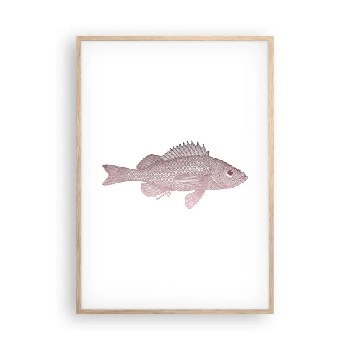 Affisch i ram av ljusek - Storögd fisk - 70x100 cm
