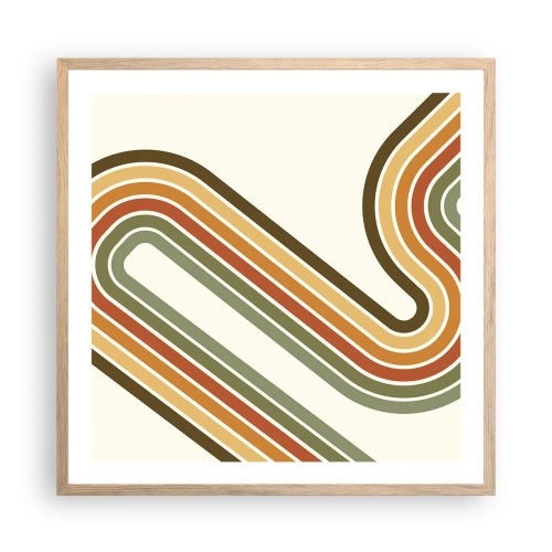 Affisch i ram av ljusek - Zig-zack mot målet - 60x60 cm