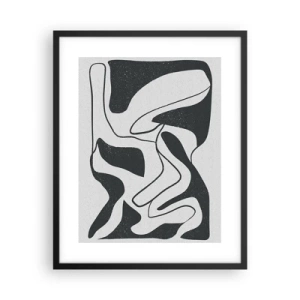 Affisch i svart ram - Abstrakt lek i en labyrint - 40x50 cm