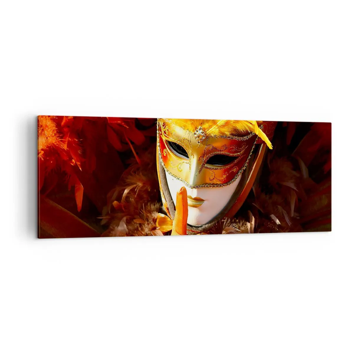 Canvastavla - Bild på duk - Hemligheten är en del av spelet - 140x50 cm