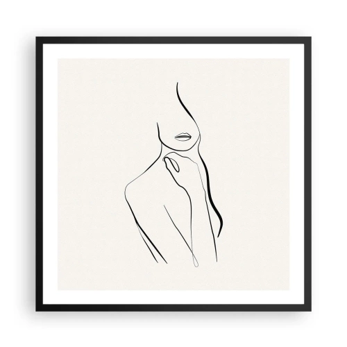 Affisch i svart ram - Melankolins våg - 60x60 cm