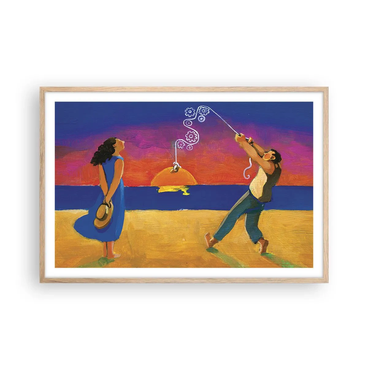 Affisch i ram av ljusek - Mer än en stjärna från himlen - 91x61 cm