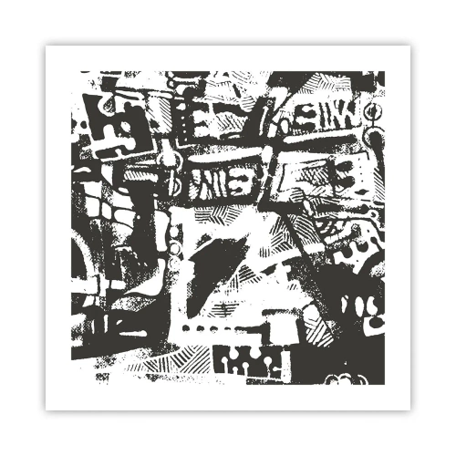 Affisch - Ordning eller kaos? - 50x50 cm