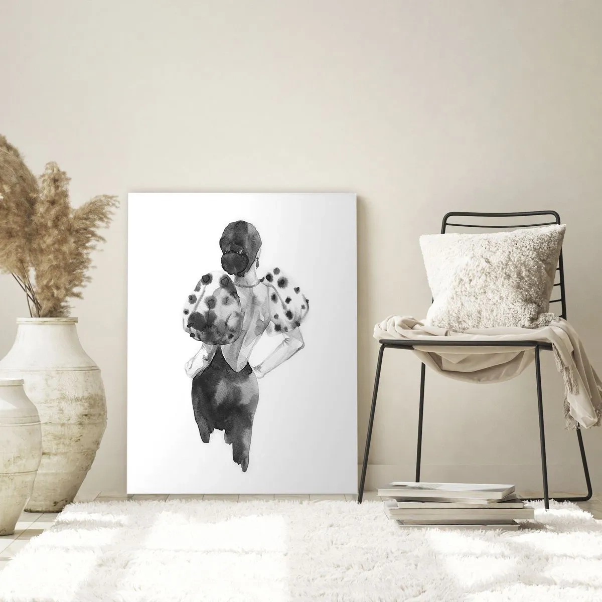 Glastavla - Bild på glas - Hon passerade nära mig - 70x100 cm