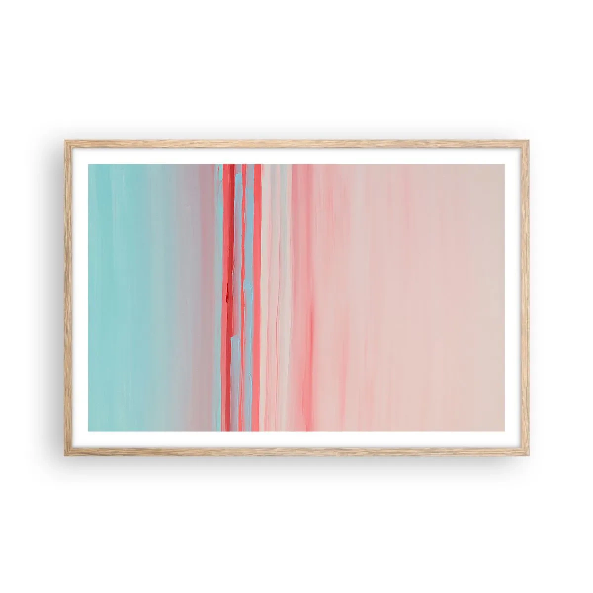 Affisch i ram av ljusek - Abstraktion i gryningen - 91x61 cm