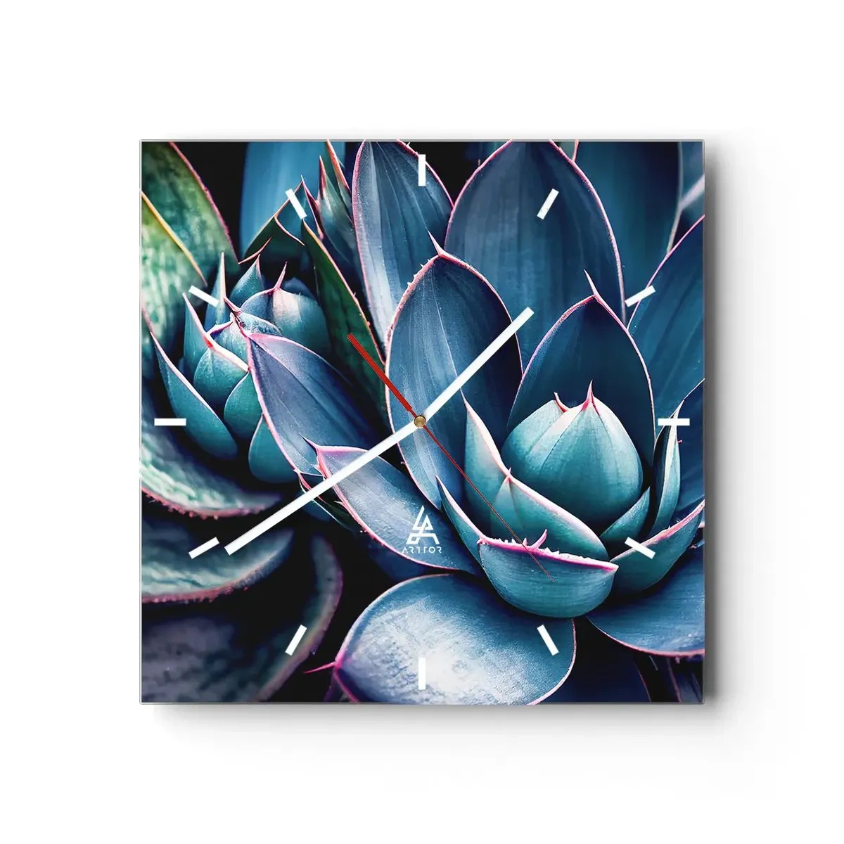 Väggklocka - Klocka på glas - Vital kraft - 40x40 cm