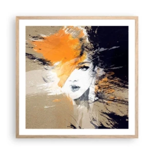 Affisch i ram av ljusek - Och så blir det ljus - 60x60 cm