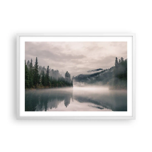 Affisch i vit ram - I förundran, i dimman - 70x50 cm