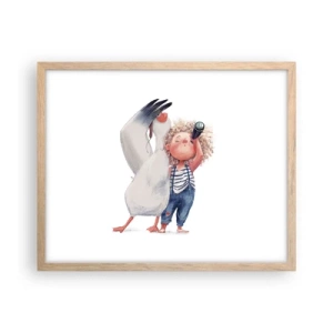 Affisch i ram av ljusek - Stora resans plan - 50x40 cm