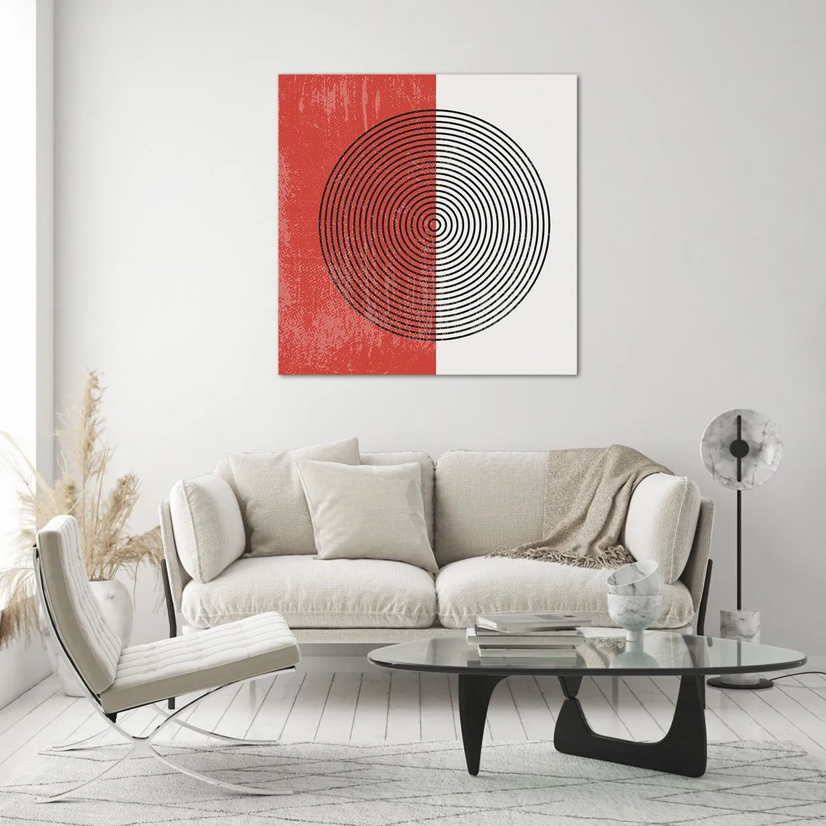 Glastavla - Bild på glas - Mitt i prick - 60x60 cm